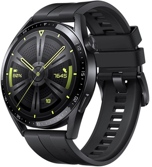 Huawei Watch GT 3 Smart Watch 46mm Rubber Wristband Black