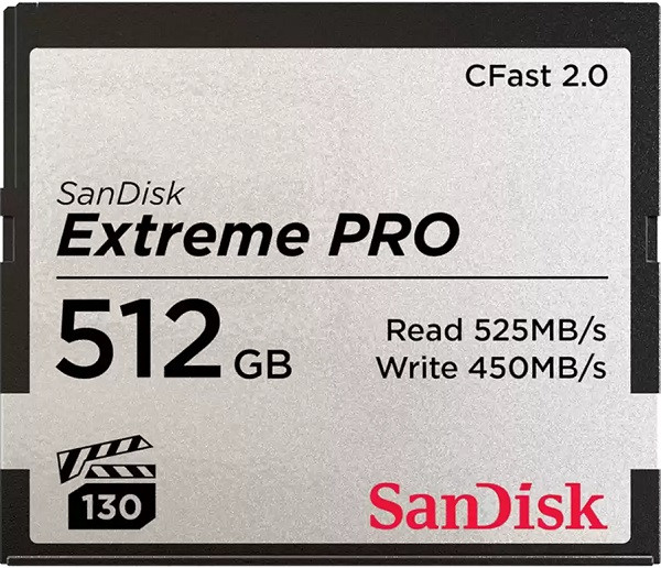 Sandisk Extreme Pro 512GB CFast 2.0 525MB/s