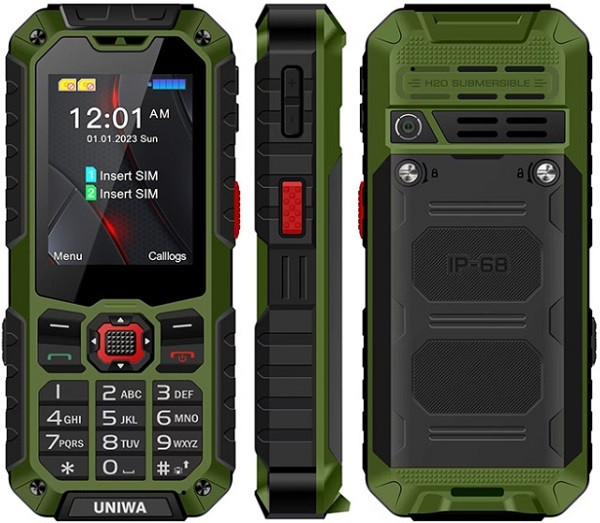 UNIWA S9 Rugged Phone Dual Sim Green