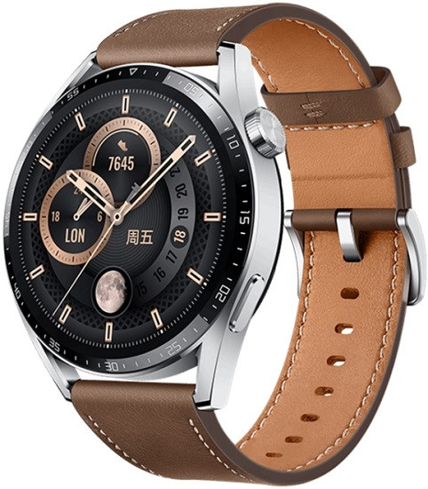 Huawei Watch GT 3 Smart Watch 46mm Leather Wristband Coffee