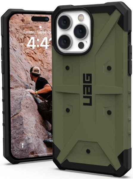 UAG Pathfinder with Feather-Light Rugged Military Drop Tested Protection Case for iPhone 14 Pro (Olive Drab)