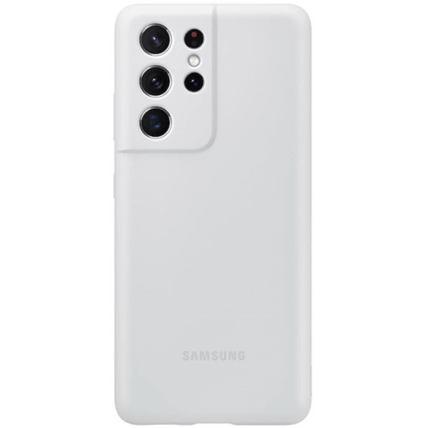 Samsung Galaxy S21 Ultra Silicone Phone Cover Light Gray