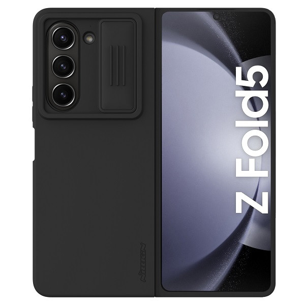 NILLKIN CamShield Liquid Silicone + PC Full Coverage Phone Case for Galaxy Z Fold 5 (Black)