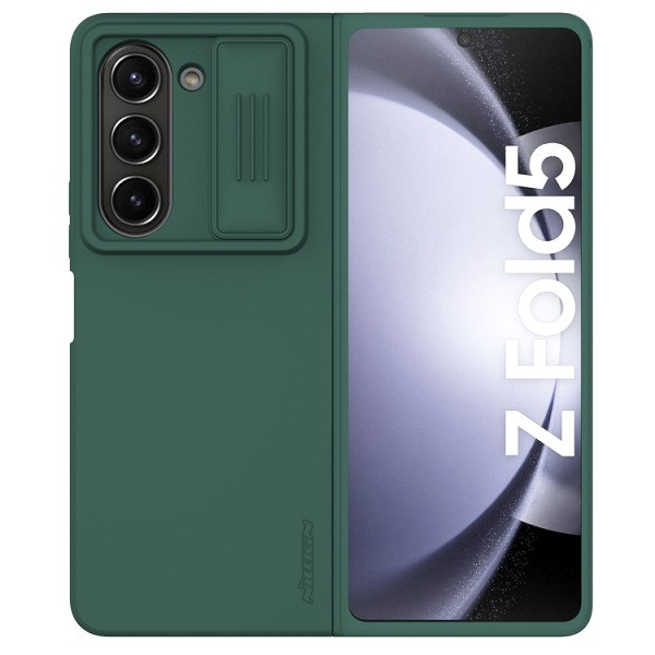 NILLKIN CamShield Liquid Silicone + PC Full Coverage Phone Case for Galaxy Z Fold 5 (Green)