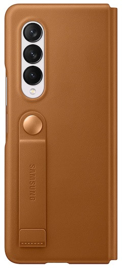 Samsung Galaxy Z Fold 3 Leather Flip Cover (Brown)