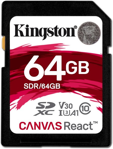 Kingston Canvas React 4K 64GB 100mbs/s SDXC