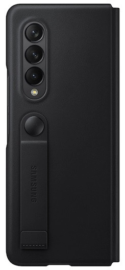 Samsung Galaxy Z Fold 3 Leather Flip Cover (Black)