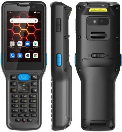 UNIWA V350 Handheld 2D Barcode Scanner Rugged Phone Dual Sim 64GB Black (4GB RAM) - UK Plug