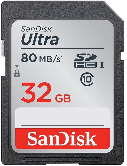 Sandisk 32GB Ultra 100MB/s SDHC (Class 10)