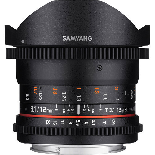 Samyang 12mm T3.1 VDSLR ED AS NCS Fisheye Lens (Sony A Mount)