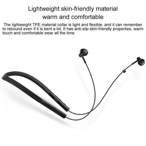 LYXQEJ02JY Bluetooth 4.2 Xiaomi Neck-mounted Smart Earphones Black