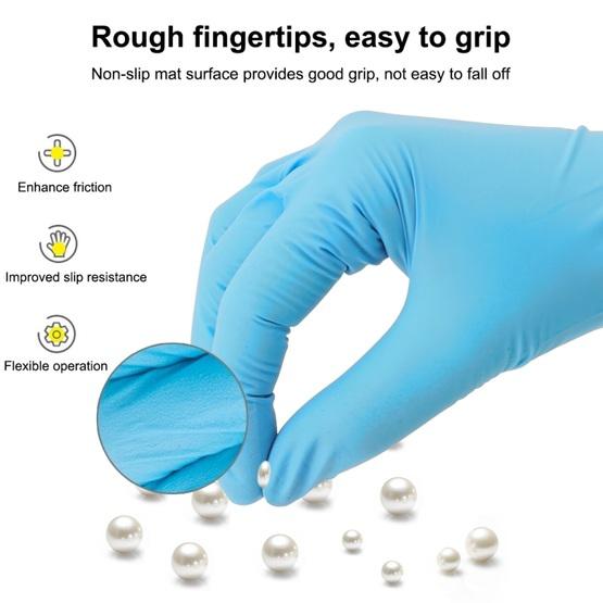 (100 pcs/Set) Blue Disposable Butyronitrile Gloves Housework Supplies, Size: M, Suitable for Palm Width: 8cm-9cm